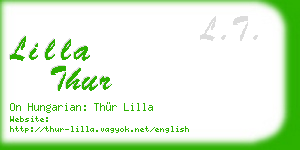 lilla thur business card